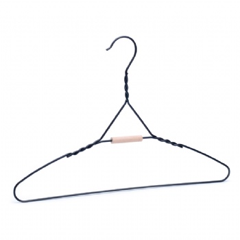 Space Staving Black Beech Wood Metal Hanger